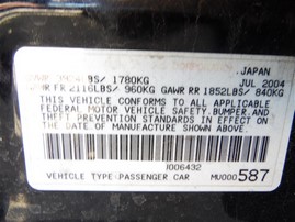 2005 Mitsubishi Lancer Ralliart Black 2.4L MT #214011